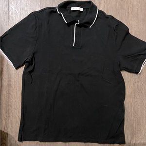 Sandro men’s black polo t shirt. Size large